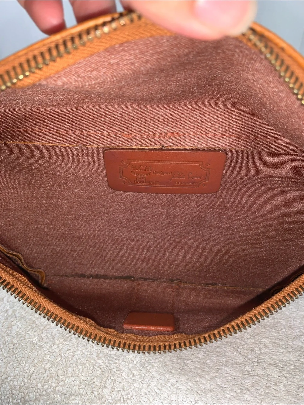 GUC MCM Vintage Cognac Visetos Fanny Pack
